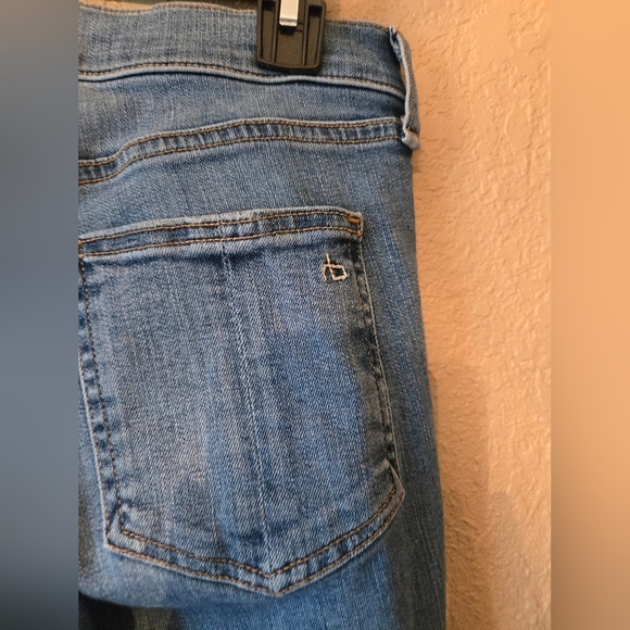 Rag & Bone Blue Ankle Cropped Jeans - Picture 7 of 11